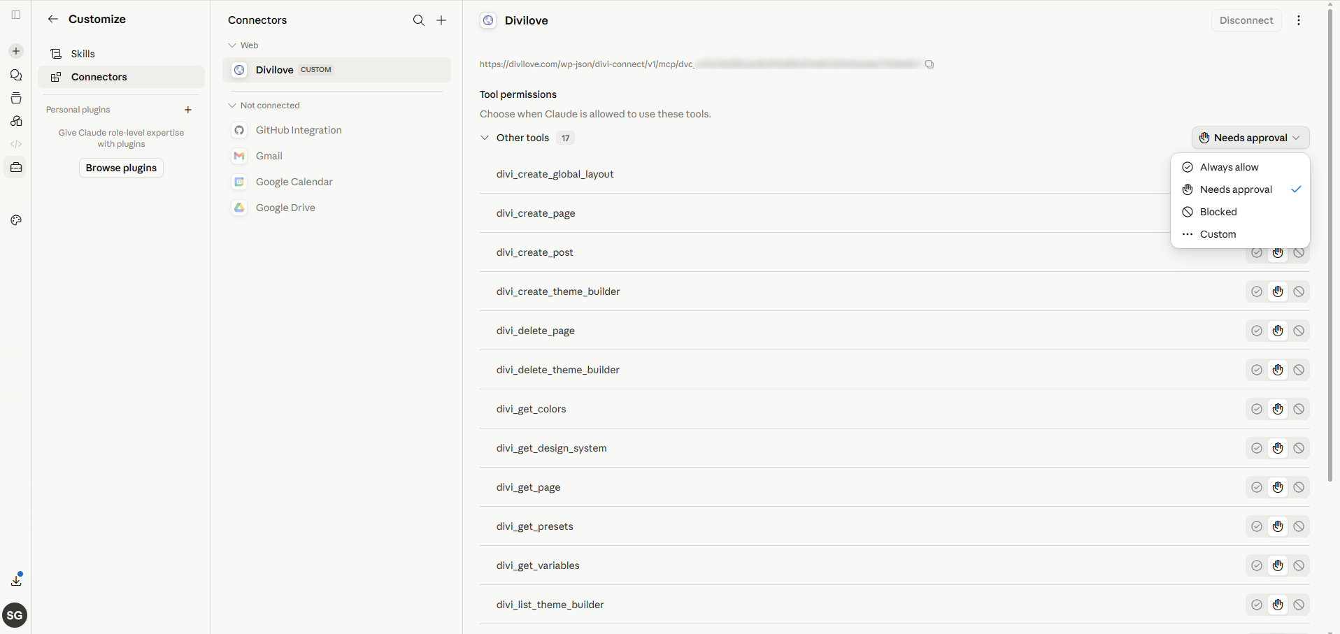 Set tool permissions (optional)